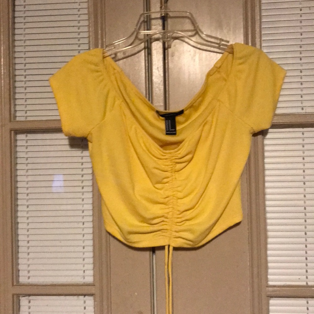 Yellow crop top